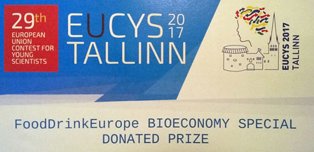 EUCYS 17 Tallinn FoodDrinkEurope prize